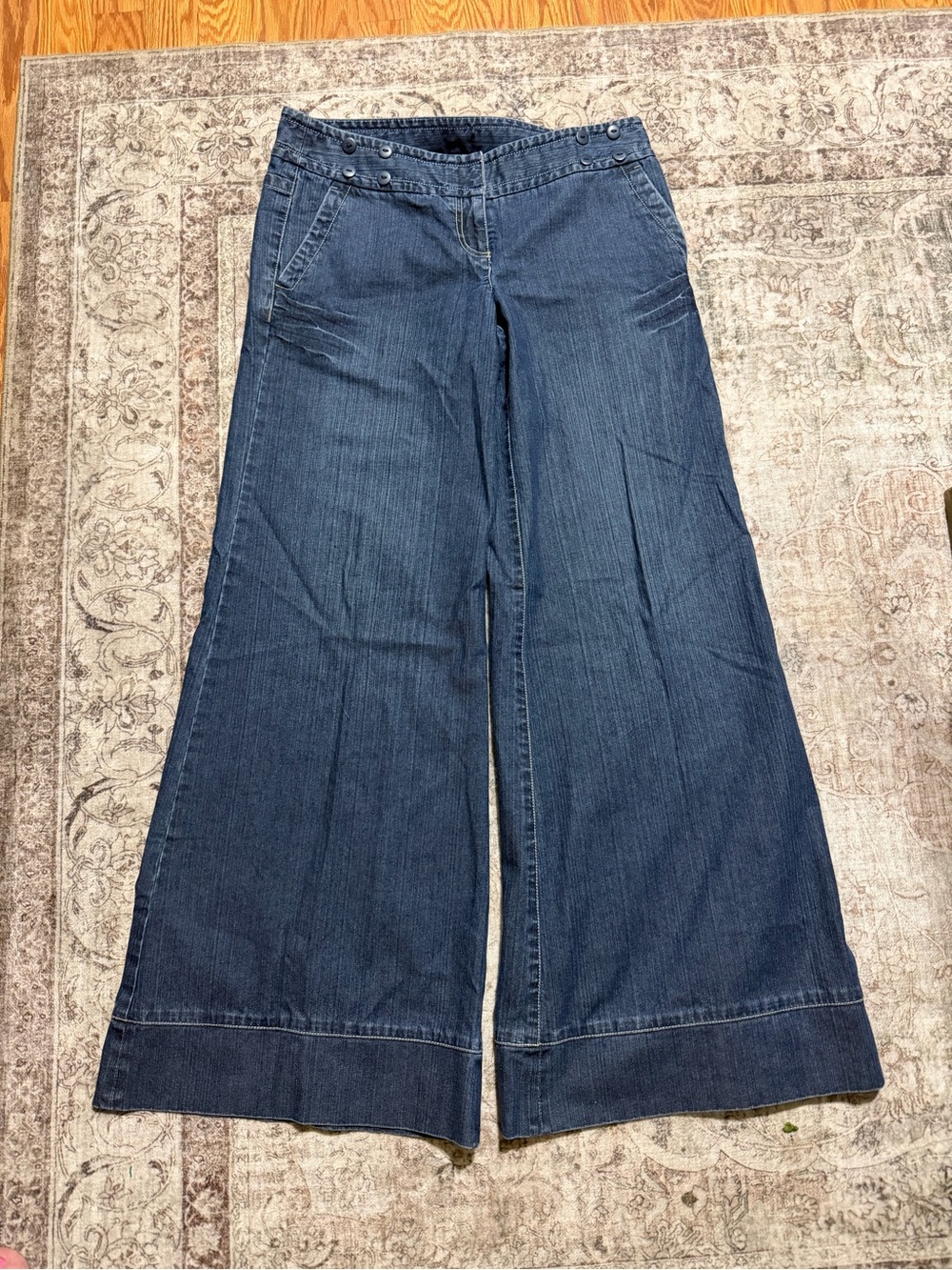 Loft Wide Leg Dark Blue Womens Jeans - Classic Denim size 6